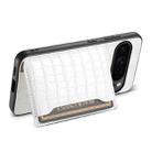 For Google Pixel 10 Pro / 10 Crocodile Texture Card Bag Design Full Coverage Phone Case(White) - 3