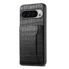 For Google Pixel 10 Pro XL Crocodile Texture Card Bag Design Full Coverage Phone Case(Black) - 1