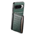 For Google Pixel 10 Pro XL Crocodile Texture Card Bag Design Full Coverage Phone Case(Green) - 2