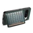 For Google Pixel 10 Pro XL Crocodile Texture Card Bag Design Full Coverage Phone Case(Green) - 3