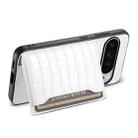 For Google Pixel 10 Pro XL Crocodile Texture Card Bag Design Full Coverage Phone Case(White) - 3