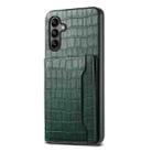 For Samsung Galaxy A05s Crocodile Texture Card Bag Design Full Coverage Phone Case(Green) - 1