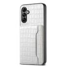 For Samsung Galaxy A05s Crocodile Texture Card Bag Design Full Coverage Phone Case(White) - 1