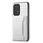 For Samsung Galaxy A33 5G Crocodile Texture Card Bag Design Full Coverage Phone Case(White) - 1