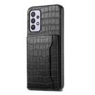 For Samsung Galaxy A32 5G Crocodile Texture Card Bag Design Full Coverage Phone Case(Black) - 1
