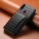 For Samsung Galaxy A20s Crocodile Texture Card Bag Design Full Coverage Phone Case(Black) - 2