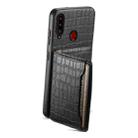 For Samsung Galaxy A20s Crocodile Texture Card Bag Design Full Coverage Phone Case(Black) - 3