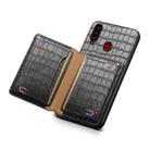For Samsung Galaxy A20s Crocodile Texture Card Bag Design Full Coverage Phone Case(Black) - 5