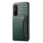 For Sony Xperia 1 V Crocodile Texture Card Bag Design Full Coverage Phone Case(Green) - 1