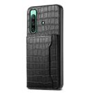 For Sony Xperia 10 IV Crocodile Texture Card Bag Design Full Coverage Phone Case(Black) - 1