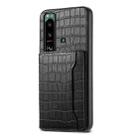 For Sony Xperia 5 III Crocodile Texture Card Bag Design Full Coverage Phone Case(Black) - 1