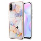 For Xiaomi Redmi 9A Marble Pattern IMD Card Slot Phone Case(Galaxy Marble White) - 1