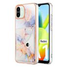 For Xiaomi Redmi A1 Marble Pattern IMD Card Slot Phone Case(Galaxy Marble White) - 1