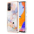 For Xiaomi Redmi Note 11 Pro 5G / 4G Global Marble Pattern IMD Card Slot Phone Case(Galaxy Marble White) - 1