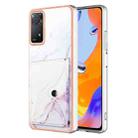 For Xiaomi Redmi Note 11 Pro 5G / 4G Global Marble Pattern IMD Card Slot Phone Case(White Purple) - 1