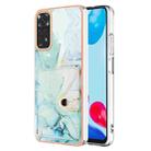 For Xiaomi Redmi Note 11s / Note 11 4G Global Marble Pattern IMD Card Slot Phone Case(Green) - 1