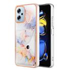 For Xiaomi Redmi Note 11T Pro Marble Pattern IMD Card Slot Phone Case(Galaxy Marble White) - 1