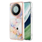 For Huawei Mate 60 Marble Pattern IMD Card Slot Phone Case(Galaxy Marble White) - 1