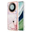 For Huawei Mate 60 Marble Pattern IMD Card Slot Phone Case(Rose Gold) - 1