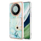 For Huawei Mate 60 Marble Pattern IMD Card Slot Phone Case(Green) - 1