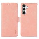 For Samsung Galaxy A13 5G / A04s ABEEL Frosted Magnetic RFID Leather Phone Case(Pink) - 1