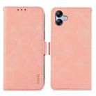 For Samsung Galaxy A05 4G ABEEL Frosted Magnetic RFID Leather Phone Case(Pink) - 1