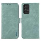 For Samsung Galaxy A52 5G / 4G ABEEL Frosted Magnetic RFID Leather Phone Case(Cyan) - 1
