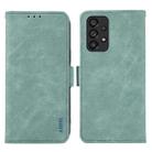 For Samsung Galaxy A53 5G ABEEL Frosted Magnetic RFID Leather Phone Case(Cyan) - 1