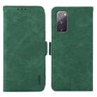 For Samsung Galaxy S20 FE ABEEL Frosted Magnetic RFID Leather Phone Case(Green) - 1