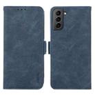 For Samsung Galaxy S21+ 5G ABEEL Frosted Magnetic RFID Leather Phone Case(Blue) - 1