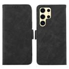 For Samsung Galaxy S21 Ultra 5G ABEEL Frosted Magnetic RFID Leather Phone Case(Black) - 1