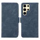 For Samsung Galaxy S21 Ultra 5G ABEEL Frosted Magnetic RFID Leather Phone Case(Blue) - 1