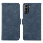 For Samsung Galaxy S21 5G ABEEL Frosted Magnetic RFID Leather Phone Case(Blue) - 1