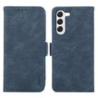 For Samsung Galaxy S22+ 5G ABEEL Frosted Magnetic RFID Leather Phone Case(Blue) - 1