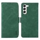 For Samsung Galaxy S22+ 5G ABEEL Frosted Magnetic RFID Leather Phone Case(Green) - 1