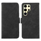 For Samsung Galaxy S23 Ultra 5G ABEEL Frosted Magnetic RFID Leather Phone Case(Black) - 1