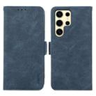 For Samsung Galaxy S24 Ultra 5G ABEEL Frosted Magnetic RFID Leather Phone Case(Blue) - 1