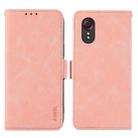For Samsung Galaxy Xcover 5 ABEEL Frosted Magnetic RFID Leather Phone Case(Pink) - 1