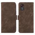 For Samsung Galaxy Xcover 5 ABEEL Frosted Magnetic RFID Leather Phone Case(Brown) - 1
