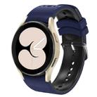 For Samsung Galaxy Watch 6 Two Color Silicone Watch Band(Blue Black) - 1