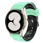 For Samsung Galaxy Watch 6 Two Color Silicone Watch Band(Green Black) - 1