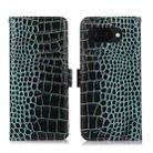 For Google Pixel 9a Crocodile Top Layer Cowhide Leather Phone Case(Green) - 1