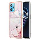 For Realme 9 Pro+ 5G Marble Pattern IMD Card Slot Phone Case(Rose Gold) - 1