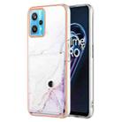 For Realme 9 Pro 5G Marble Pattern IMD Card Slot Phone Case(White Purple) - 1