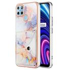 For Realme C21Y Marble Pattern IMD Card Slot Phone Case(Galaxy Marble White) - 1