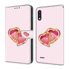 For LG K22/K22 + Crystal Painted Leather Phone case(Love Peach) - 1