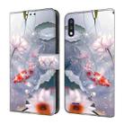 For LG K22/K22 + Crystal Painted Leather Phone case(Koi) - 1