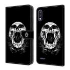 For LG K22/K22 + Crystal Painted Leather Phone case(Skull) - 1