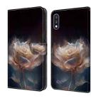 For LG K22/K22 + Crystal Painted Leather Phone case(Peony) - 1