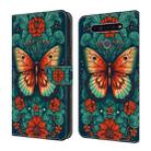 For LG K51 Crystal Painted Leather Phone case(Flower Butterfly) - 1